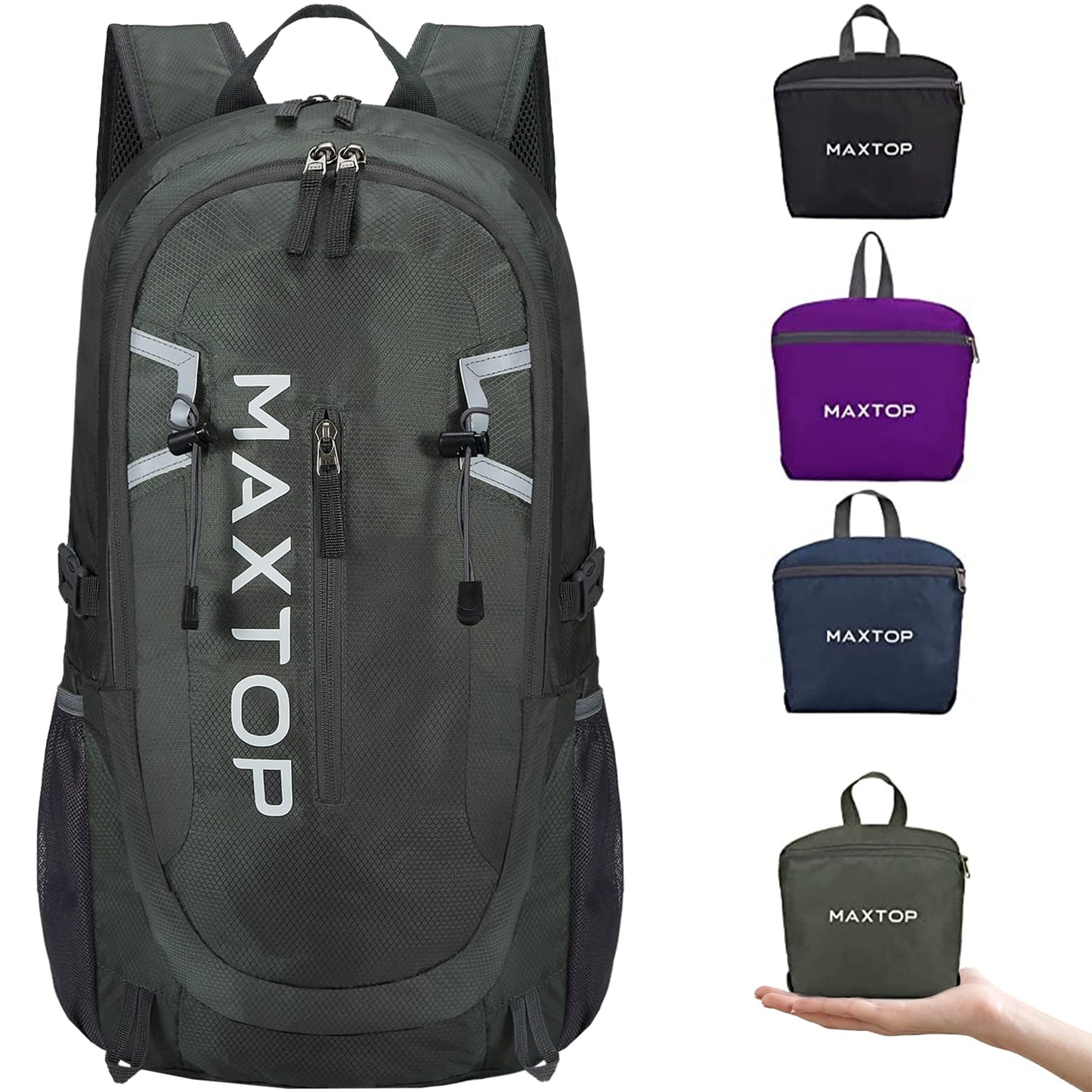 MAXTOP Hiking Backpack 40/50L Lightweight Packable for Traveling Camping Water Resistant Foldable Outdoor Travel Daypack