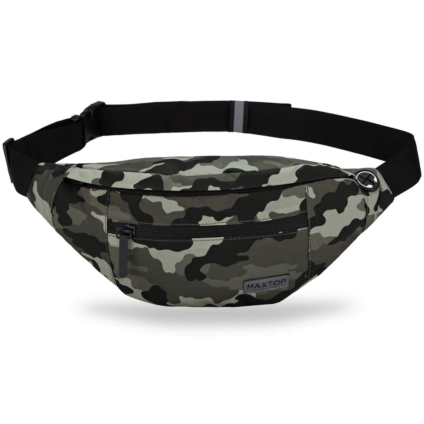 MAXTOP Large Crossbody Fanny Pack with 4-Zipper Pockets£¬Gifts for Enjoy Sports Festival Workout Traveling Running Casual Hands-Free Wallets Waist Pack Phone Sling Bag Carrying All Phones