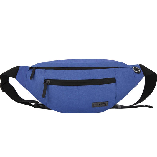 MAXTOP Large Crossbody Fanny Pack with 4-Zipper Pockets£¬Gifts for Enjoy Sports Festival Workout Traveling Running Casual Hands-Free Wallets Waist Pack Phone Sling Bag Carrying All Phones