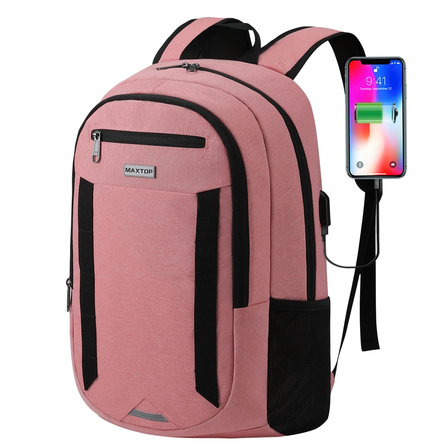 MAXTOP Laptop Backpack Business Computer Backpacks with USB Charging Port College School Bookbag Fits Laptop up to 16 inch