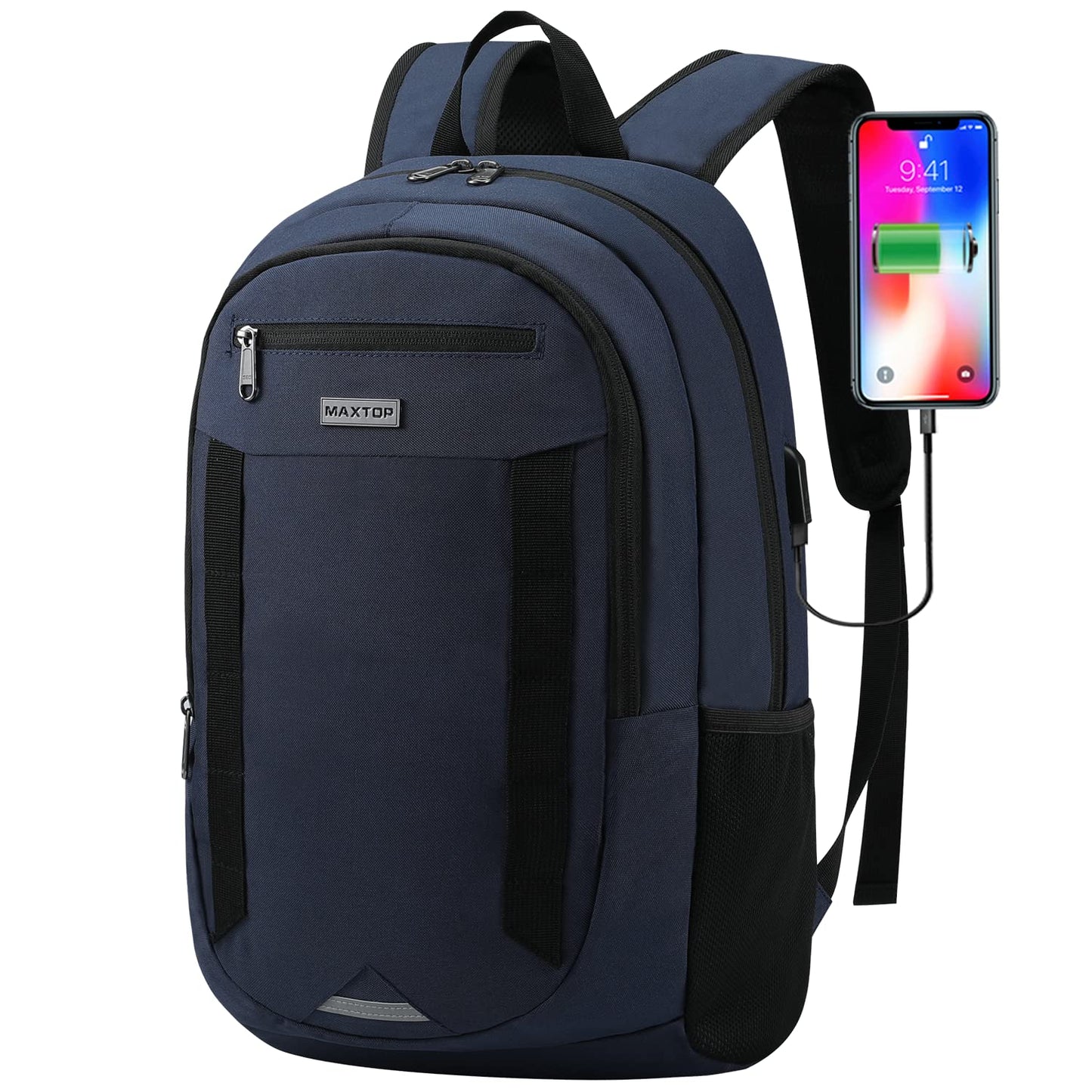 MAXTOP Laptop Backpack Business Computer Backpacks with USB Charging Port College School Bookbag Fits Laptop up to 16 inch