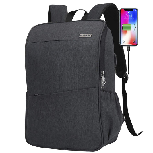 Deep Storage Laptop Backpack with USB Charging Port[Water Resistant] College School Computer Bookbag Fits 16/17 Inch Laptop