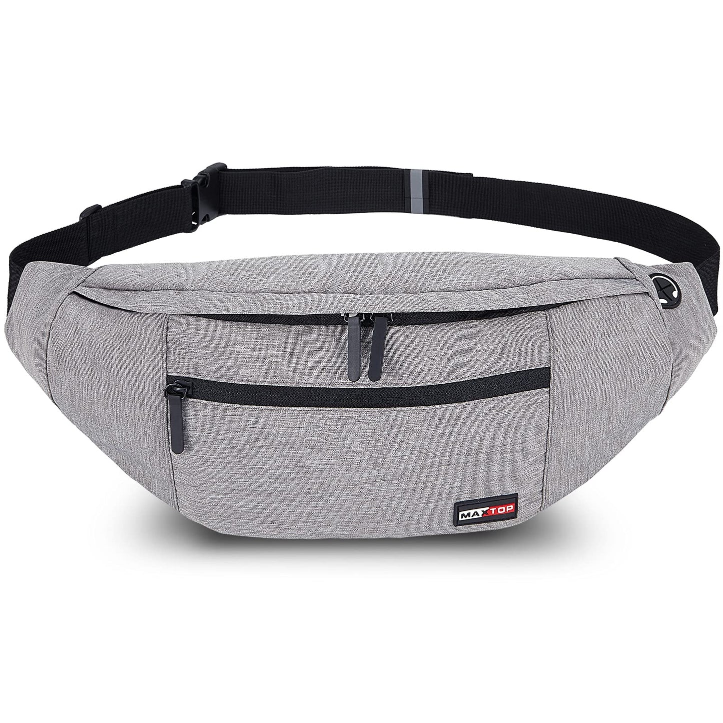MAXTOP Large Crossbody Fanny Pack with 4-Zipper Pockets£¬Gifts for Enjoy Sports Festival Workout Traveling Running Casual Hands-Free Wallets Waist Pack Phone Sling Bag Carrying All Phones